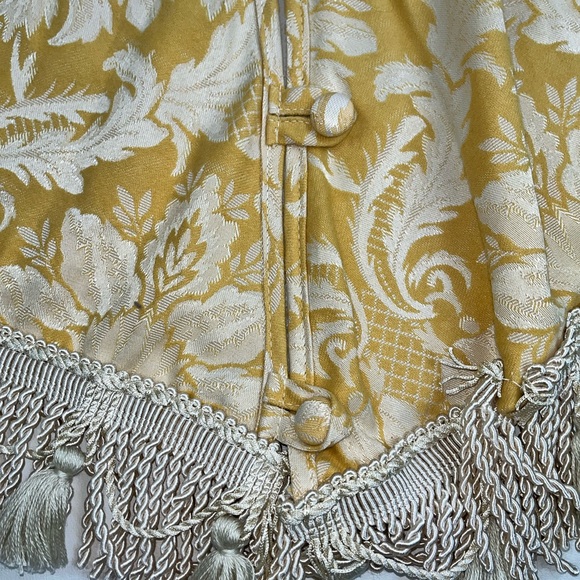 Christmas Tree Skirt Button Gold Tassels Braid Victorian Style Elegant 50 in - Picture 4 of 6